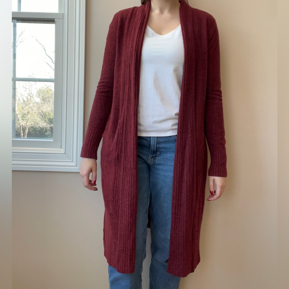 Long Barefoot Dreams Maroon Cardigan | Cozy Chic Lite